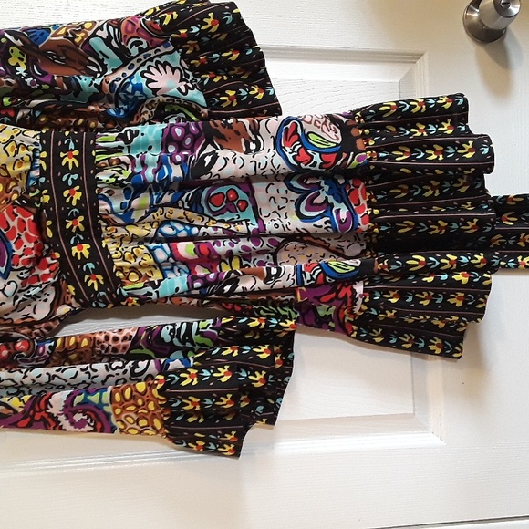 Iconic Betsey Johnson Bambi dress! VNTG V-neck, empire waist, ruffles, tie back - Picture 7 of 16